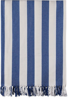 Ornos hammam gerecycled katoenen handdoek - maat One size Blauw