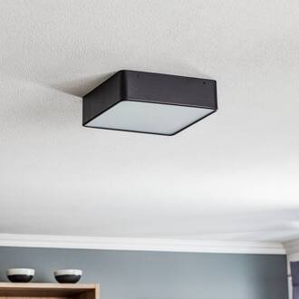 Oro plafondlamp van staal en glas, zwart, 25cm