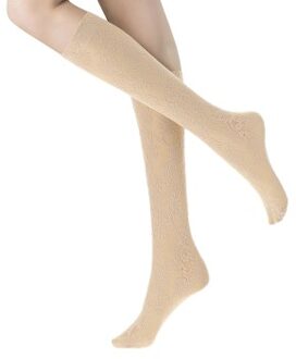 Oroblu Primrose Lace Knee-High * Actie * Beige - One Size