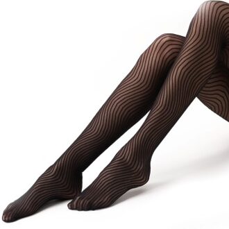 Oroblu Waves Tights 20 Versch.kleure/Patroon,Zwart - Medium,L/XL