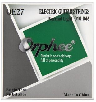 Orphee Elektrische Gitaar Snaren Volledige Set Nikkel Legering Zeshoek Kern Medium Super Licht Extra Licht Kleurrijke End-bal QE27