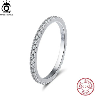 ORSA JEWELS Luxury Female Bridal Wedding Ring Fashion 925 Silver Jewelry Promise CZ Stone Engagement Ring for Women SR63-R