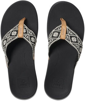 Ortho Woven Dames Slippers - Black/White - Maat 38.5