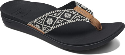 Ortho Woven Dames Slippers - Black/White - Maat 38.5