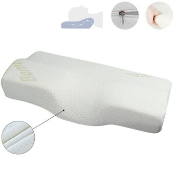 Orthopedische Memory Foam Beddengoed Kussen Trage Rebound Nek Bescherming Vlinder Concave Vormige Kussen Nek Gezondheidszorg 50*30*10Cm Bamboo vezel