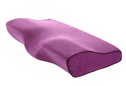 Orthopedische Memory Foam Nekkussen Voor Nekpijn Cervicale Bescherming Kussens Memory Kussens Relax Cervicale Gezondheidszorg Kussens paars