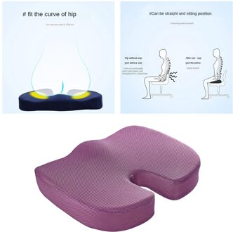 Orthopedische Zitting En Rugkussen Met Memory Foam Voor Opluchting. paars