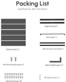 ORTUR LEP1.0 Laser Cutting Aluminum Working Table All-metal Board Platform 448x400mm