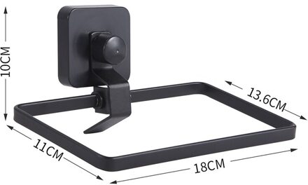 Orz Badkamer Wandmontage Handdoekhouder Sucker Iron Washandje Houder Badkamer Hardware Accessoires Handdoek Ring