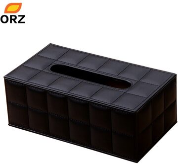 Orz Tissue Papier Dozen Lederen Pu Facial Servet Cover Organizer Office Auto Huishouden Toiletrolhouder Container Tissue Doos