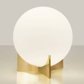 Oscar glazen tafellamp, goud goud, wit
