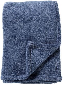 OSCAR - Plaid 140x180 cm - gemêleerde fleece deken - lekker zacht - Insignia Blue - blauw