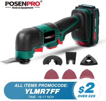 Oscillating Multi-Tool 20V Cordless Power Tool for Home DIY Renovation Tool 2.0Ah Li-ion Battery with Accessories