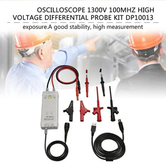 Oscilloscope 1300V 100MHz High Voltage Differential Probe Kit 3.5ns Rise Time 50X/500X Attenuation Rate DP10013