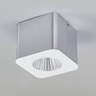 Oso LED plafondspot, hoekig, mat alu mat aluminium