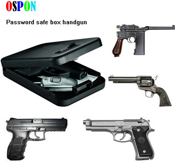 Ospon Portable Security Box Money Gun Digital Small Safe Box Cold-rolled Steel Car Safe Box Valuables Money Jewelry Storage Box