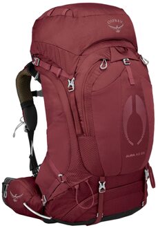 Osprey Aura AG 65 WXS/S berry sorbet red backpack Rood - H 85 x B 38 x D 40