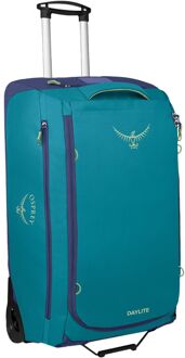 Osprey Daylite Wheeled Duffel 85 blue spikemoss/alkalinereistas met wielen Blauw - H 71 x B 40 x D 37 cm