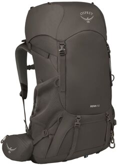 Osprey Renn 50 Women's dark charcoal/gray wolf backpack Zwart - H 67 x B 37 x D 34 cm