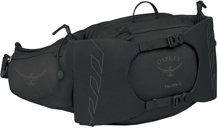 Osprey Talon 6 black-coal grey heuptas Zwart - H 21 x B 25 x D 15 cm