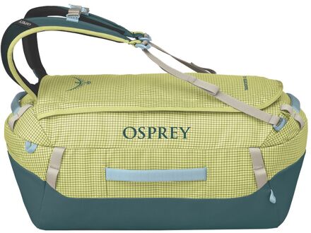 Osprey Transporter Duffel 40 glow dew handbagage rugzak Grijs - H 53 x B 31 x D 27 cm