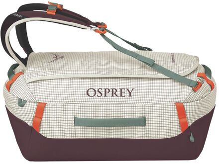 Osprey Transporter Duffel 40 mystery white handbagage rugzak Wit - H 53 x B 31 x D 27 cm