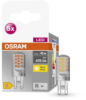 OSRAM Base PIN LED stiftlamp G9 4,2 W 470 lm 5 stuks