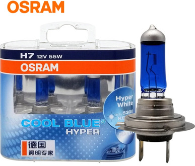 Osram car headlight H7 H1 H4 Halogen car headlight 5300K white light 12v 55w for Honda Buick Volkswagen Golf Cool Blue Hyper