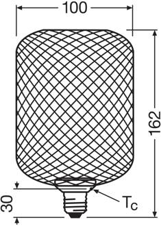 OSRAM Decor LED Flat Square E27 3,5W goud 2.700K metaal