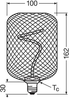 OSRAM Decor LED Spiraalfilament vierkant E27 3,5W goud 1.800K