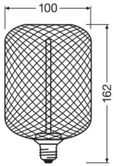 OSRAM Decor LED stro gloeidraad vierkant E27 3,5W goud 1.800K