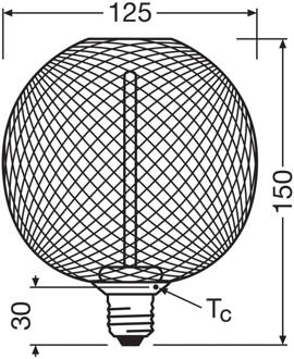 OSRAM Decor LED stro gloeilamp E27 3,5W zwart 1800K