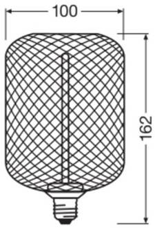 OSRAM Decor LED strooifilament vierkant E27 3,5W zwart 1800K