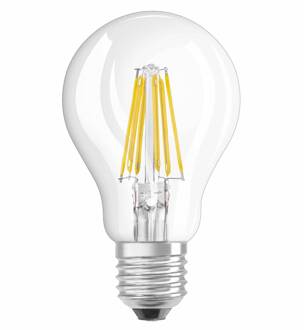 OSRAM E27 7,W 827 Retrofit LED lamp filament held.