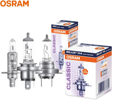 OSRAM H1 H4 H3 H7 24V Standard Truck Lamp Light Original Headlight 3200K Fog Lamp 70W Halogen Bulb for truck OEM Quality (1pc)