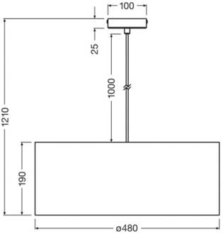 OSRAM hanglamp Decor Felt Weaving, Ø 48 cm, grijs, vilt E27 donkergrijs
