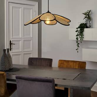 OSRAM hanglamp Decor Rattan Daisy, Ø 58 cm, beige, E27 beige, zwart