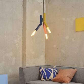 OSRAM hanglamp Decor Straw, 3-lamps, staal, kleurrijk, E27 meerkleurig