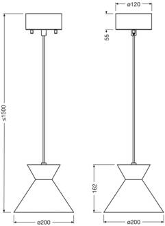 OSRAM hanglamp Decor Waist, staal, zwart, E27