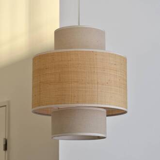 OSRAM hanglamp Decor Wrap Cylinder, beige, raffia, linnen beige, lichtbruin