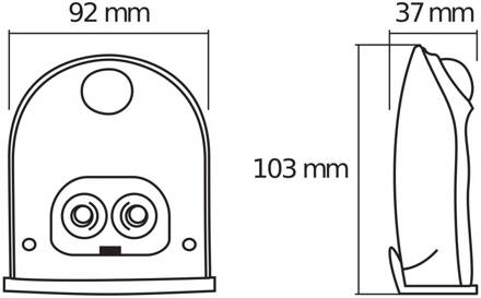OSRAM LED buiten wandlamp DOORLED DOWN, wit, sensor batterij