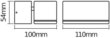 OSRAM LED buiten wandlamp ENDURA STYLE MINI, donkergrijs, IP44