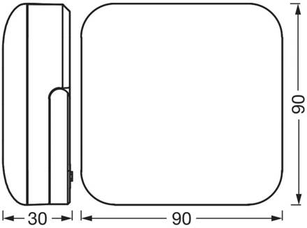 OSRAM LED buitenlamp op batterijen NIGHTLUX SOLAR grijs dim USB-poort