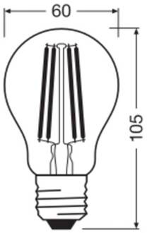 OSRAM LED Classic, gloeidraad, E27, 2,2 W, 470 lm, 4.000 K duidelijk