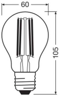 OSRAM LED Classic, gloeidraad, E27, 3,8 W, 806 lm, 4.000 K duidelijk