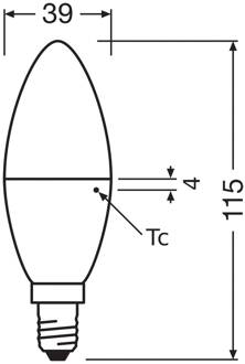 OSRAM LED Classic Star, kaars, mat, E14, 7,5 W, 2.700 K wit mat