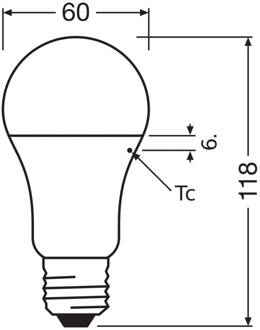 OSRAM LED Classic Star, mat, E27, 10W, 4.000K, 1.055 lm wit mat