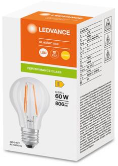 OSRAM LED filament lamp E27 6,5W 827, transparant