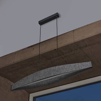 OSRAM LED hanglamp Decor Flat Felt, grijs, vilt, 3.000 K donkergrijs