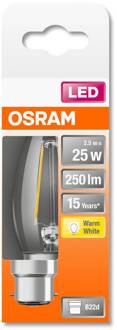OSRAM LED kaars B22d Classic B filament 2,5W